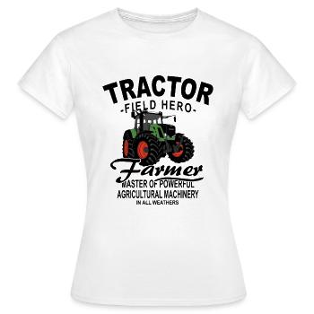 Tracteur - Remorqueur - Agriculteur - T-shirt Femme - blanc - Devant - AI Model Female 172 dark (172cm)