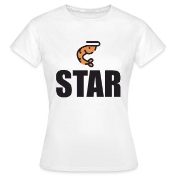 Crevette étoilée noire - T-shirt Femme - blanc - Devant - AI Model Female 172 dark (172cm)