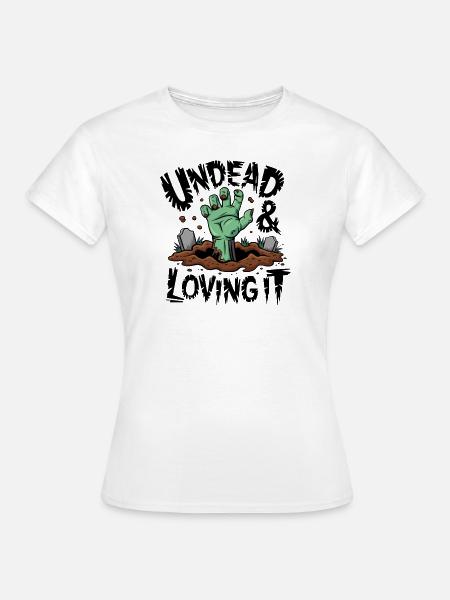 Zombie-Hand - Undead & Loving It - Frauen T-Shirt - Weiß
