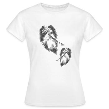 Monstera Monkey Imprimer Plante - T-shirt Femme - blanc - Devant - AI Model Female 172 dark (172cm)