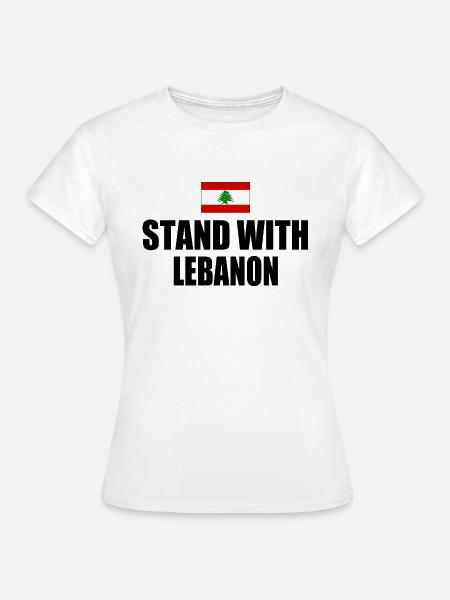 STAND WITH LEBANON - Frauen T-Shirt - Weiß