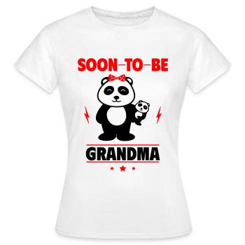 Bald Oma – Süßer Panda für werdende Omas - Frauen T-Shirt - Weiß - Vorne - AI Model Female 172 dark (172cm)