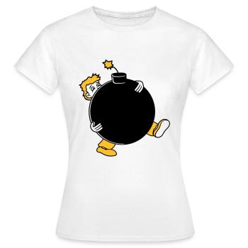 bombe explosion explodieren tnt dynamit gefaehrlic - Frauen T-Shirt - Weiß - Vorne - AI Model Female 172 dark (172cm)