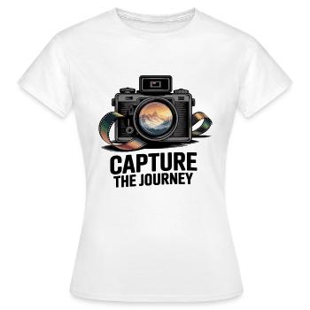 Capture the Journey - Frauen T-Shirt - Weiß - Vorne - AI Model Female 172 dark (172cm)