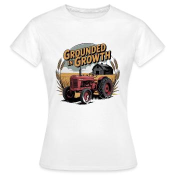 Ancré dans la croissance - T-shirt Femme - blanc - Devant - AI Model Female 172 dark (172cm)