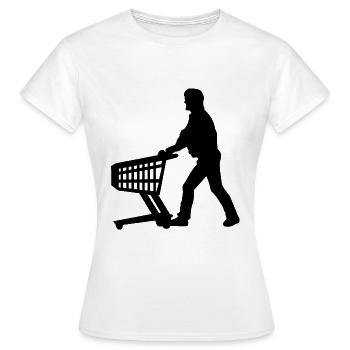 Panier Shopping Panier Homme Supermarché - T-shirt Femme - blanc - Devant - AI Model Female 172 dark (172cm)