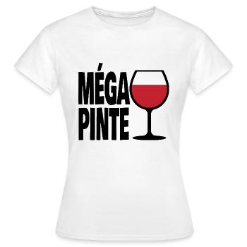 méga pinte - T-shirt Femme - blanc - Devant - AI Model Female 172 dark (172cm)