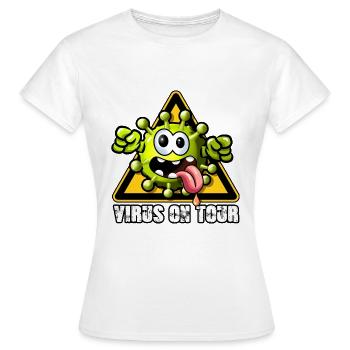 Virus en tournée - T-shirt Femme - blanc - Devant - AI Model Female 172 dark (172cm)