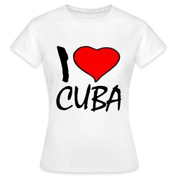 Cuba - T-shirt Femme - blanc - Devant - AI Model Female 172 dark (172cm)