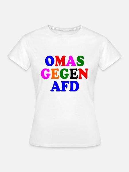 Omas gegen afd - Frauen T-Shirt - Weiß