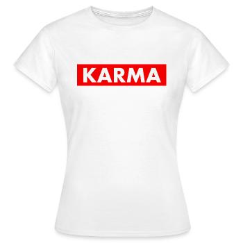 Karma - T-shirt Femme - blanc - Devant - AI Model Female 172 dark (172cm)