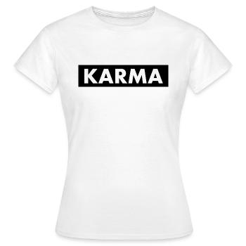 Karma - T-shirt Femme - blanc - Devant - AI Model Female 172 dark (172cm)