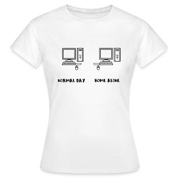 Computer Porno Masturbation Wichsen Sex Internet - Frauen T-Shirt - Weiß - Vorne - AI Model Female 172 dark (172cm)