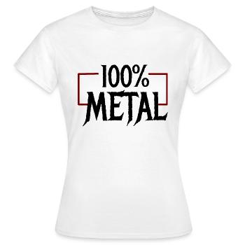 100 Heavy Metal - T-shirt Femme - blanc - Devant - AI Model Female 172 dark (172cm)