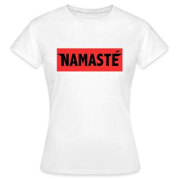 Namasté - T-shirt Femme - blanc - Devant - AI Model Female 172 dark (172cm)