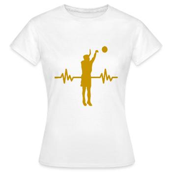 Haertbeat Basketball - USA - Team Sport - Hoops - Frauen T-Shirt - Weiß - Vorne - AI Model Female 172 dark (172cm)