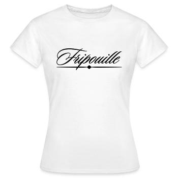 Fripouille - T-shirt Femme - blanc - Devant - AI Model Female 172 dark (172cm)