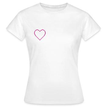 Coeur rose - T-shirt Femme - blanc - Devant - AI Model Female 172 dark (172cm)