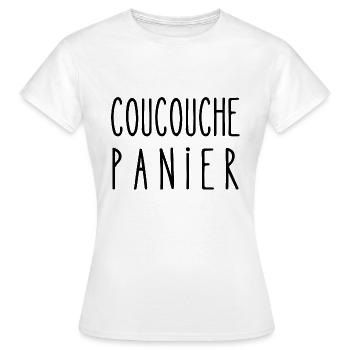 coucouche panier - T-shirt Femme - blanc - Devant - AI Model Female 172 dark (172cm)