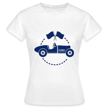 Auto - Oldtimer - Nostalgisch Fahrzeuge - Frauen T-Shirt - Weiß - Vorne - AI Model Female 172 dark (172cm)