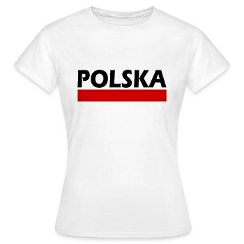 Polen - Frauen T-Shirt - Weiß - Vorne - AI Model Female 172 dark (172cm)