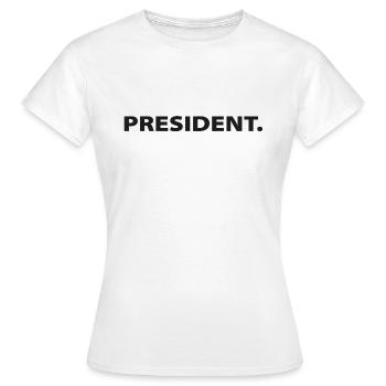 PRÉSIDENT. - T-shirt Femme - blanc - Devant - AI Model Female 172 dark (172cm)