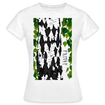 Birke Freya - Frauen T-Shirt - Weiß - Vorne - AI Model Female 172 dark (172cm)
