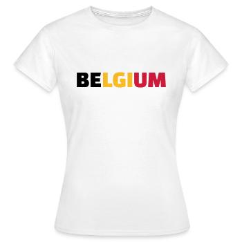 Belgien - Frauen T-Shirt - Weiß - Vorne - AI Model Female 172 dark (172cm)