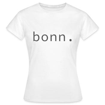 bonn. - Frauen T-Shirt - Weiß - Vorne - AI Model Female 172 dark (172cm)