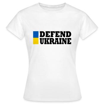 Defend ukraine - Women's T-Shirt - white - Front - AI Model Female 172 dark (172cm)