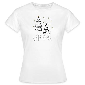 Fête de famille de Noël - T-shirt Femme - blanc - Devant - AI Model Female 172 dark (172cm)