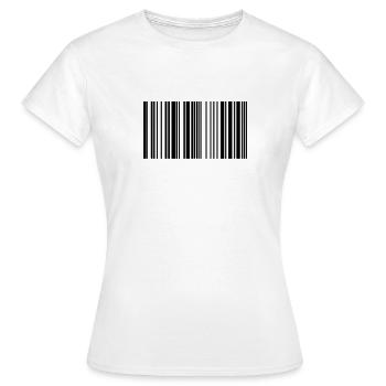 Code à barres - T-shirt Femme - blanc - Devant - AI Model Female 172 dark (172cm)