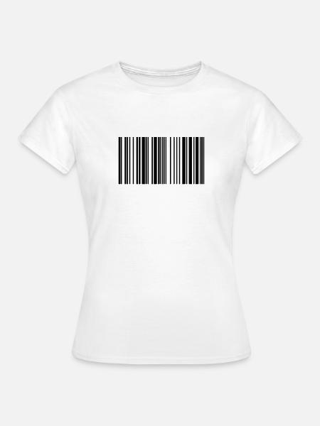 Barcode Strichcode - Frauen T-Shirt - Weiß