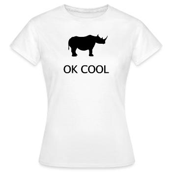 Ok cool - T-shirt Femme - blanc - Devant - AI Model Female 172 dark (172cm)