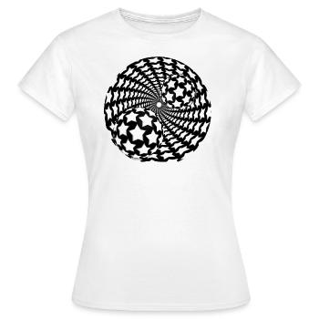 Optical illusion vortices - Women's T-Shirt - white - Front - AI Model Female 172 dark (172cm)