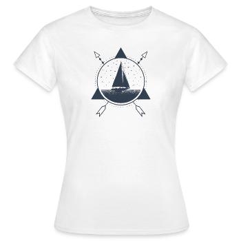Segeln Sail Anchor Anker Sailing Segelschiff Boat - Frauen T-Shirt - Weiß - Vorne - AI Model Female 172 dark (172cm)