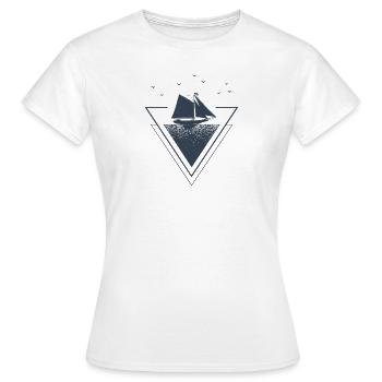 Segeln Sail Anchor Anker Sailing Segelschiff Boat - Frauen T-Shirt - Weiß - Vorne - AI Model Female 172 dark (172cm)