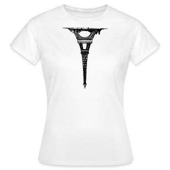 Tour Eiffel - T-shirt Femme - blanc - Devant - AI Model Female 172 dark (172cm)