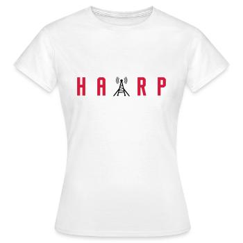 HAARP - THÉORIE DE CONSPIRATION DE MANIPULATION MÉTÉO - T-shirt Femme - blanc - Devant - AI Model Female 172 dark (172cm)