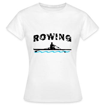 Rudern, Ruderboot, Ruderer - Frauen T-Shirt - Weiß - Vorne - AI Model Female 172 dark (172cm)