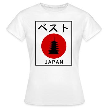 Japan - Women's T-Shirt - white - Front - AI Model Female 172 dark (172cm)