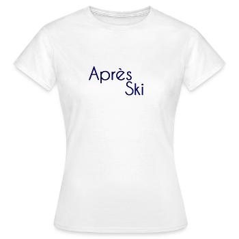 Après ski - T-shirt Femme - blanc - Devant - AI Model Female 172 dark (172cm)