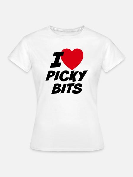 Ich liebe wählerische Bits - Frauen T-Shirt - Weiß