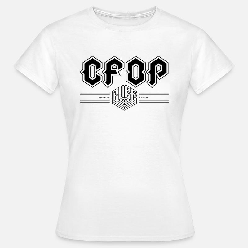 CFOP fridrich method. Cube-Cuber-Speedcubing - T-shirt Femme - blanc