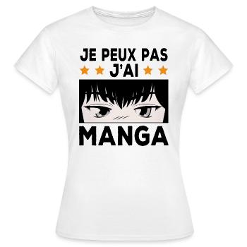 Ich kann keinen Manga haben - Frauen T-Shirt - Weiß - Vorne - AI Model Female 172 dark (172cm)