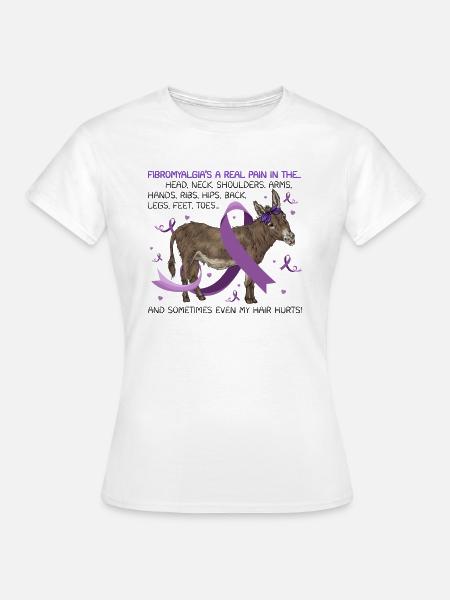 Fibromyalgia Donkey Awareness - Frauen T-Shirt - Weiß