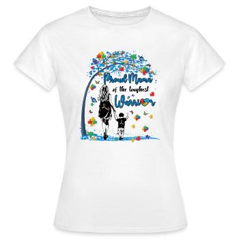 Proud Mama Of The Toughest Warrior - Frauen T-Shirt - Weiß - Vorne - AI Model Female 172 dark (172cm)