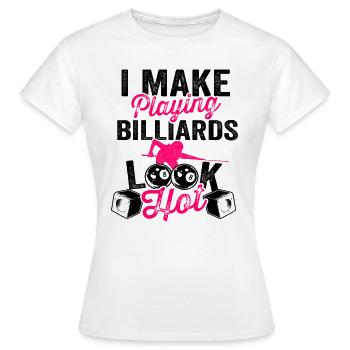Pocketologist Billard Billard 8 Ball - T-shirt Femme - blanc - Devant - AI Model Female 172 dark (172cm)