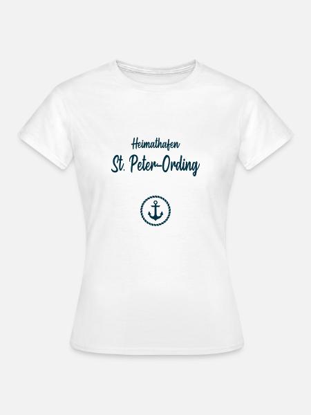 Heimathafen St. Peter Ording - Frauen T-Shirt - Weiß