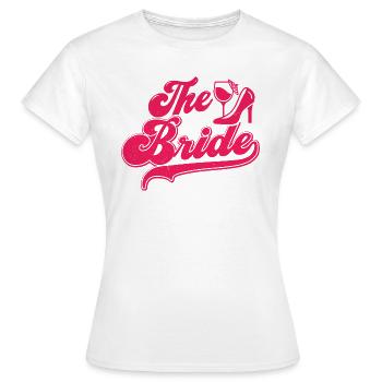 Bride Retro Vintage JGA Bachelorette Party Shirt - Frauen T-Shirt - Weiß - Vorne - AI Model Female 172 dark (172cm)